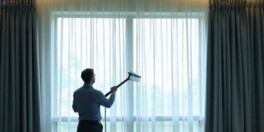 Commercial curtain stain removal service toombul hotels offices restaurants