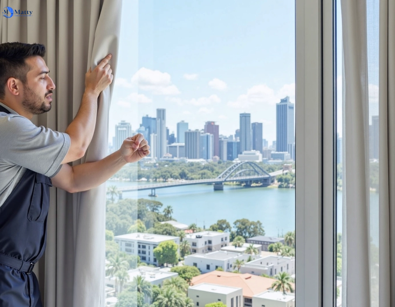 Professional curtain steam cleaning service toombul QLD by Matty Curtain Cleaning